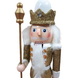 Elegancka Figurka Świąteczna - Drewniany Dziadek do Orzechów