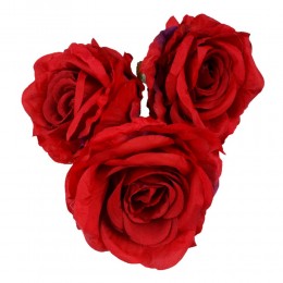 Róża główka wyrobowa czerwona śr.11 cm 1 szt. sztuczny kwiat
