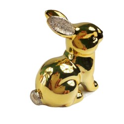 Elegancka Złota Figurka Królika - Idealna Dekoracja Wielkanocna