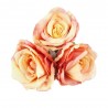 Róża główka wyrobowa dwukolorowa 8cm / sztuczne kwiaty róże główki