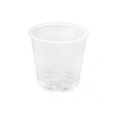 Plastikowa przeźroczysta doniczka do uprawy storczyka śr. 5,5cm
