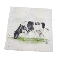 Papierowa serwetka do decoupage krowa czarno-biała 1 szt., zdjęcie 3