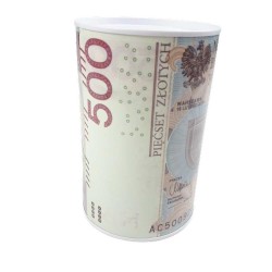 Skarbonka metalowa puszka 500 złotych / skarbonki dla dzieci, zdjęcie 3