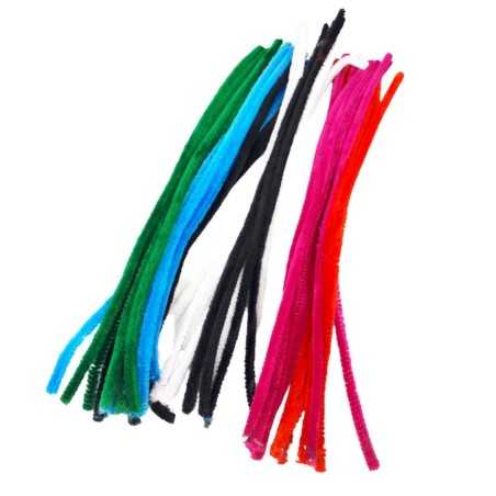 Druciki kreatywne świąteczne druty pluszowe 30 cm / wyciory 40 szt.