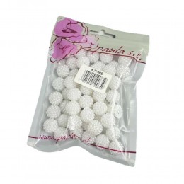 Białe koraliki perełki z dziurką 1cm / perły akrylowe malinki 10mm białe