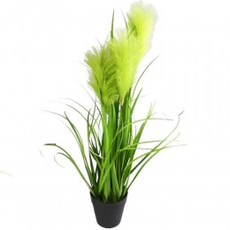 Sztuczna trawa pampasowa zielona 55cm / trawa ozdobna pampasowa