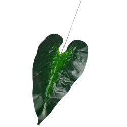 Zielony sztuczny liść dekoracyjny h 65 cm / sztuczne liście do wiązanek, zdjęcie 3