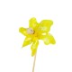 Dekoracja wielkanocna wiosenna mini wiatraczek na piku w kwiatki h 26cm