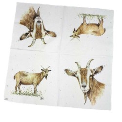 Serwetka do decoupage 33x33 cm koza kózka 1 sztuka sprzedam, zdjęcie 3