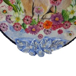 Zawieszka dekoracja wielkanocna jajko ze sklejki decoupage z zającem, zdjęcie 3