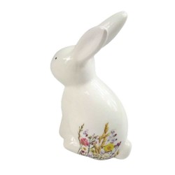 Figurka wielkanocna zając królik ceramiczny łąka h 15cm