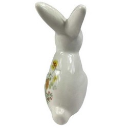 Figurka wielkanocna zając królik ceramiczny łąka h 10cm, zdjęcie 3