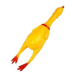 Piszcząca zabawka dla psa kura gumowy kurczak dla szczeniaka 38 cm