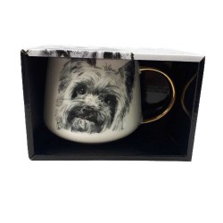 Duży kubek na herbatę 400ml / kubek z psem yorkshire terrier