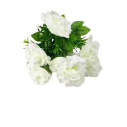 Bukiet sztuczny róż białych / sztuczne róże w bukiecie 7 sztuk