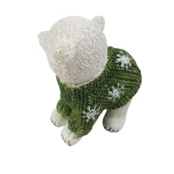 Niedźwiedź polarny w sweterku - figurka na prezent i dekorację, zdjęcie 3