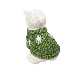 Niedźwiedź polarny w sweterku - figurka na prezent i dekorację, zdjęcie 4