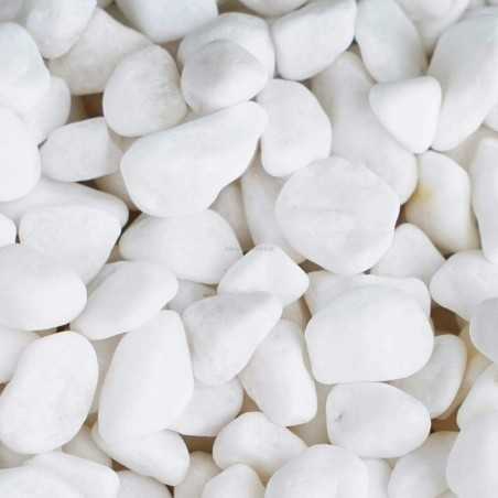 Białe otoczaki greckie 2 kg, kamienie do akwarium i lasu w słoiku 2-4 cm