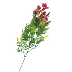 Sztuczna gałązka zielono-czerwona do stroików pik 54 cm / sztuczne kwiaty