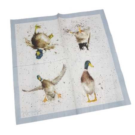 Mała serwetka papierowa decoupage 25x25cm ptaki kaczki kaczka krzyżówka