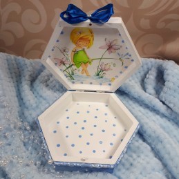 Kasetka drewniana szkatułka dla dziewczynki decoupage, zdjęcie 3