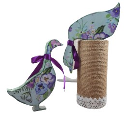 Dekor figurka gęś ze spuszczoną głową decoupage BRATKI, zdjęcie 3