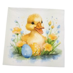 Serwetka do decoupage z kaczuszką Wielkanoc