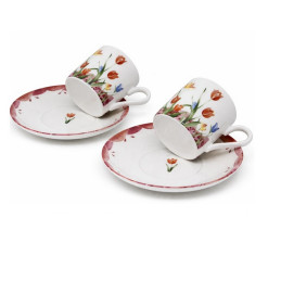 Komplet 2 filiżanek z podstawkami do espresso TULIPAN, zdjęcie 5