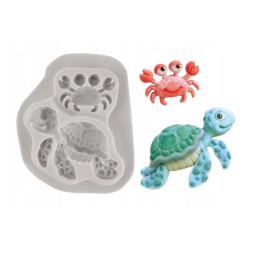 Foremka silikonowa do odlewów decoupage żółw i krab