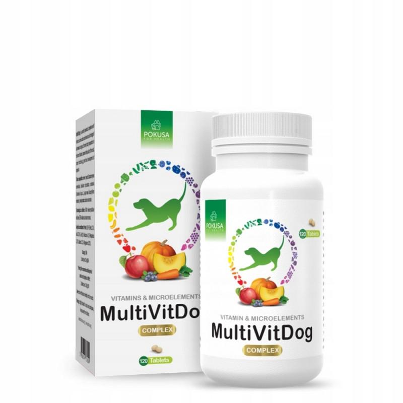 POKUSA MultiVit Dog witaminy dla psa, multiwitamina 120 tabl.
