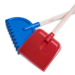 Zestaw do piaskownicy i na plażę ŁOPATKA I GRABKI dł. 62 cm, zdjęcie 3