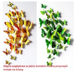 Motyle trójwymiarowe 6D naklejki ścienne trójwymiarowe, zdjęcie 3