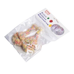 Balony przeźroczyste z kuleczkami w środku 2 szt.