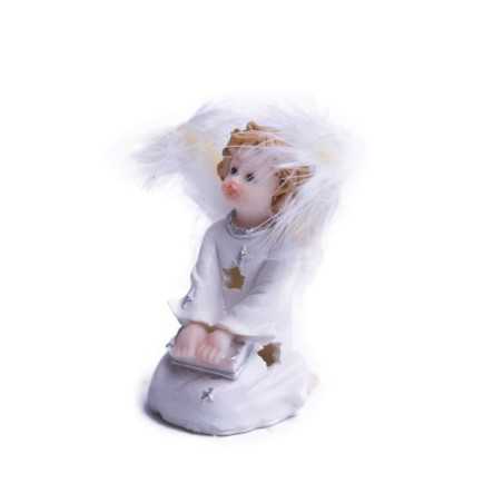 Aniołek z książką świecąca figurka ozdoba świąteczna 10 cm