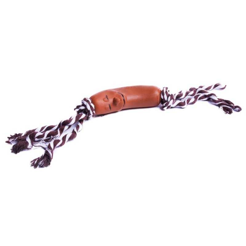 Zabawka gryzak dla psa KIEŁBASA NA SZNURKU 35cm Zabawka gryzak dla psa KIEŁBASA NA SZNURKU 35cm