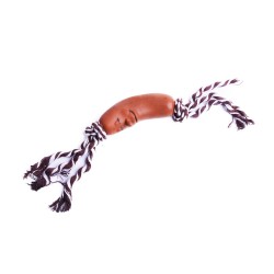 Zabawka gryzak dla psa KIEŁBASA NA SZNURKU 35cm, zdjęcie 3