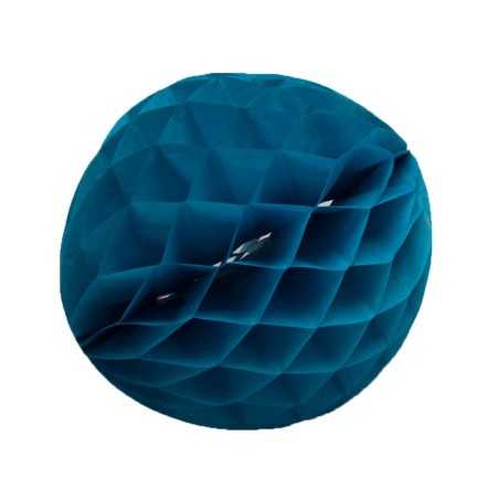 ROZETA KULA PAPIEROWA niebieska plaster miodu 25 cm