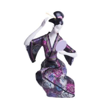 Figurka JAPOŃSKA GEJSZA GEISHA z lusterkiem 32 cm/ figurka gejszy