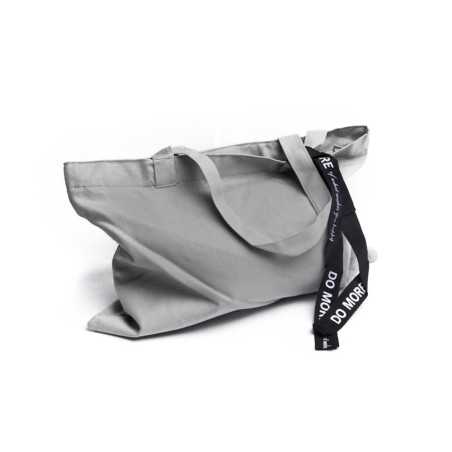 Duża płócienna torba na zakupy szara shopper bag torba uniwersalna