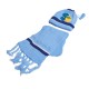Czapka i szalik zimowy komplet niemowlęcy niebieski
