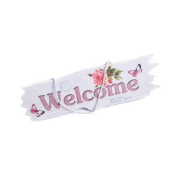 Ozdobna zawieszka ścienna ozdoba na drzwi z napisem WELCOME, zdjęcie 3