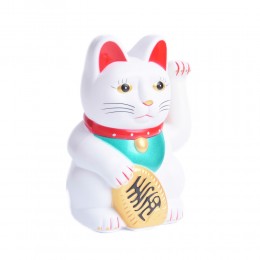 Figurka biały Japoński kot kotek szczęścia bogactwa Maneki-neko