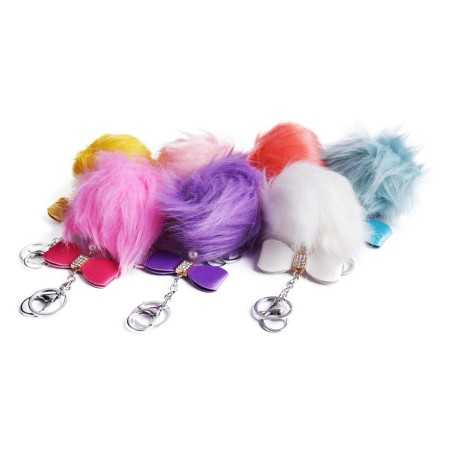 Puchowy pompon brelok do torebki kluczy plecaka mix kolorów
