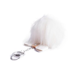 Puchowy pompon brelok do torebki kluczy plecaka mix kolorów, zdjęcie 11