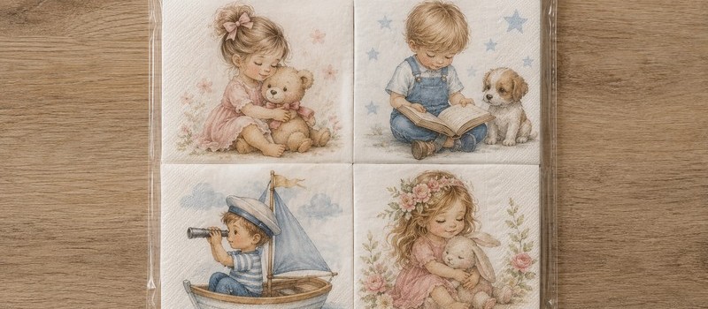 dziecięce serwetki do decoupage